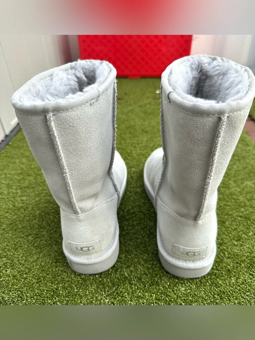 UGG Light Gray Sequin Star Mid-Calf Boots Number 8